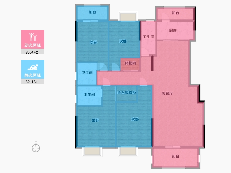 广西壮族自治区-南宁市-翡翠时光-151.60-户型库-动静分区