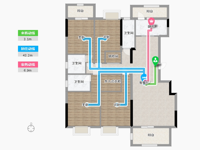 广西壮族自治区-南宁市-翡翠时光-149.16-户型库-动静线