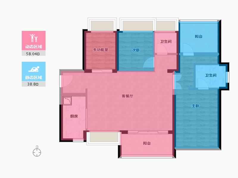 广东省-深圳市-远洋天著华府-85.94-户型库-动静分区