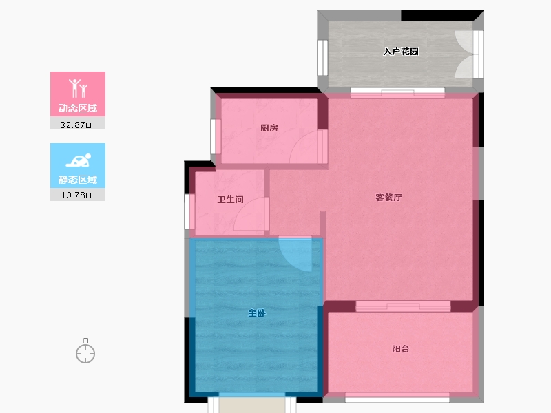 海南省-三亚市-山海和湾-44.41-户型库-动静分区