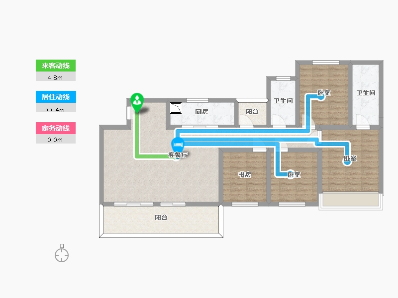 四川省-眉山市-中南新悦府-106.61-户型库-动静线