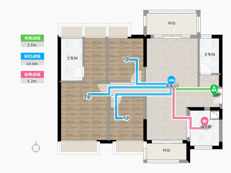 广东省-珠海市-时代倾城天宸-91.36-户型库-动静线