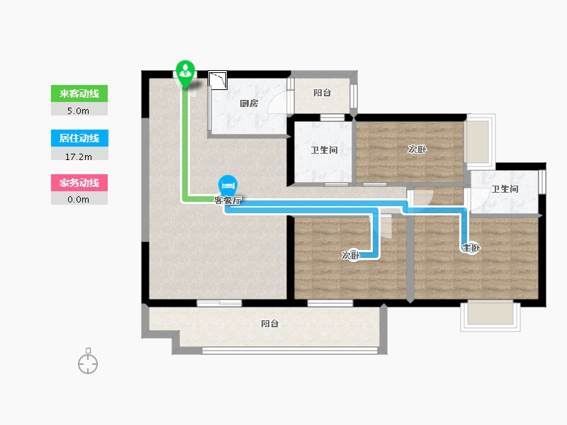 广东省-佛山市-保利翡翠公馆-91.54-户型库-动静线