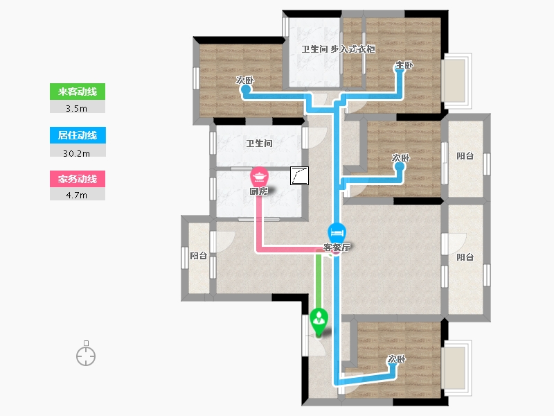 山东省-济南市-绿地城-101.46-户型库-动静线