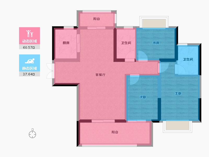 海南省-三亚市-三亚·一山湖-87.00-户型库-动静分区