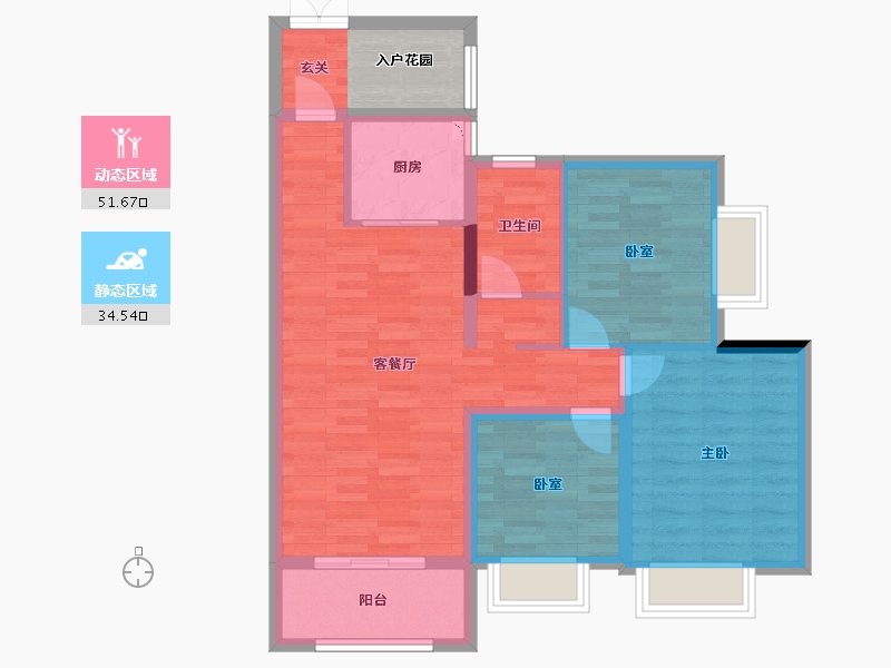 广西壮族自治区-百色市-迎龙嘉苑-80.80-户型库-动静分区