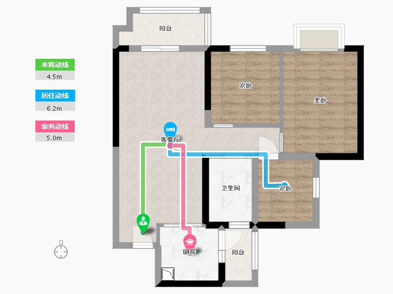 四川省-乐山市-碧桂园·天悦-67.84-户型库-动静线