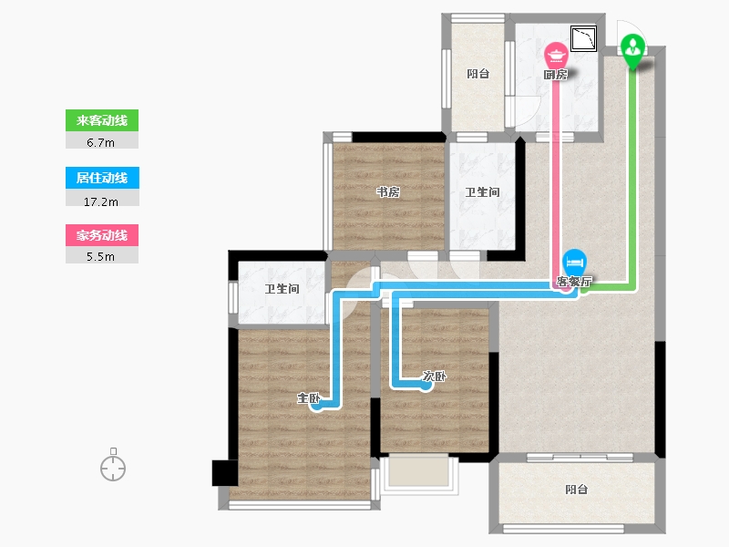 四川省-乐山市-麓城-94.83-户型库-动静线