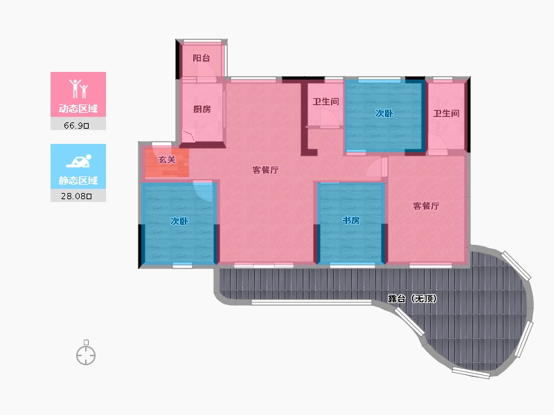 四川省-乐山市-阳光·云玺-110.45-户型库-动静分区