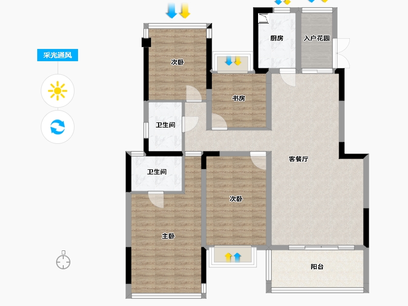 四川省-乐山市-麓城-116.66-户型库-采光通风