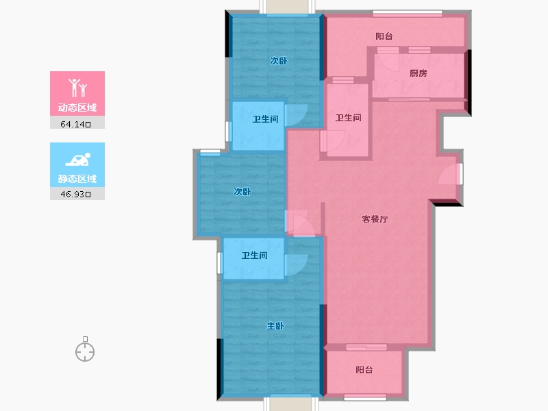 广西壮族自治区-南宁市-翡翠时光-99.03-户型库-动静分区