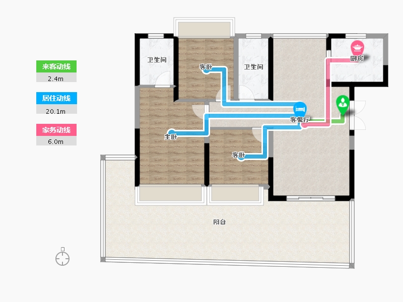 四川省-遂宁市-遂宁金融商业中心-莲韵-130.69-户型库-动静线