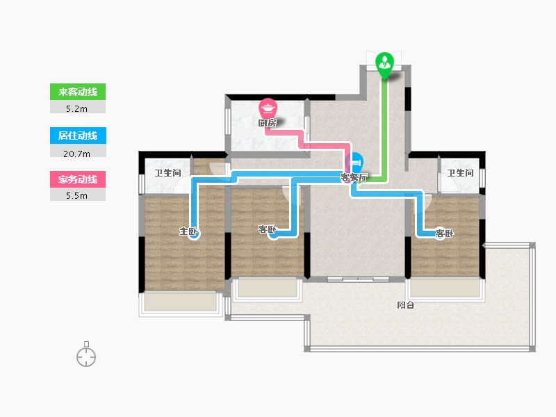 四川省-遂宁市-遂宁金融商业中心-莲韵-118.37-户型库-动静线