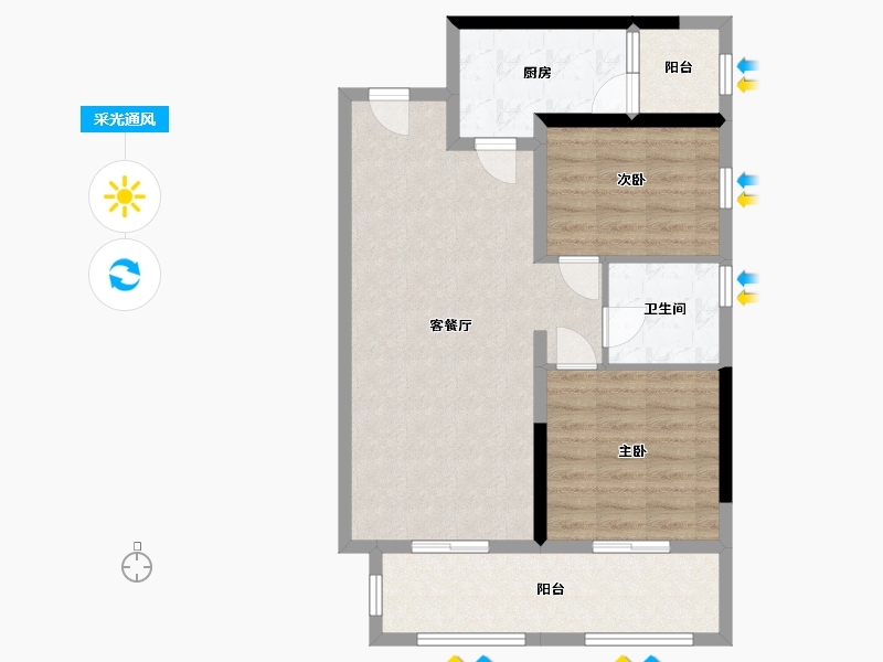 广西壮族自治区-南宁市-翡翠时光-75.69-户型库-采光通风