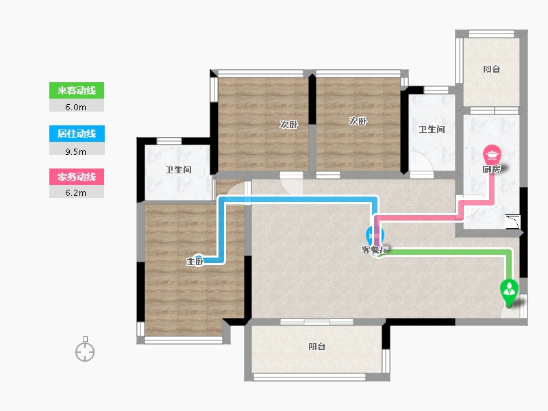 四川省-乐山市-麓城-95.41-户型库-动静线