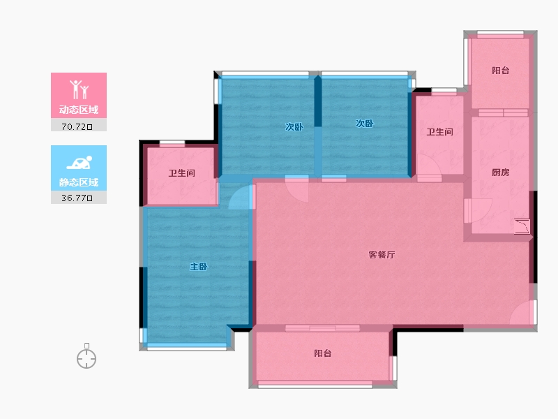 四川省-乐山市-麓城-95.41-户型库-动静分区