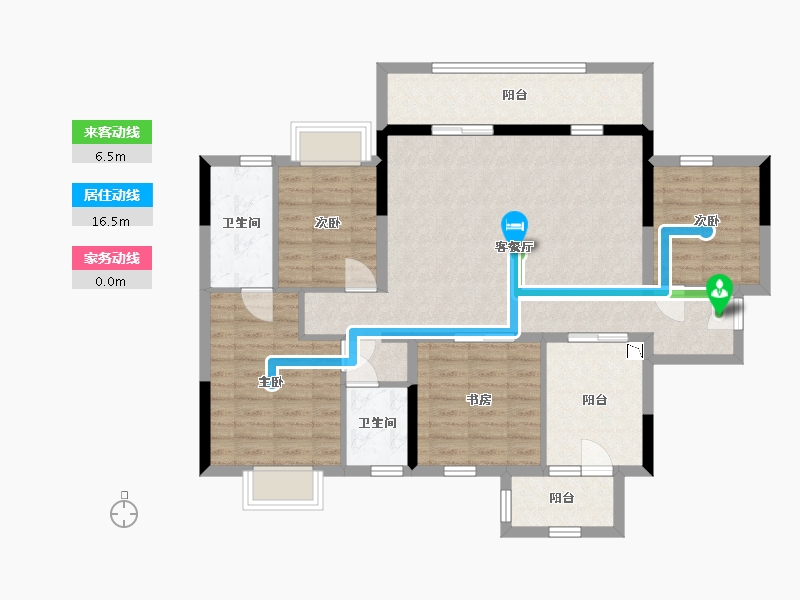 广西壮族自治区-南宁市-银河龙湖江与城-104.40-户型库-动静线