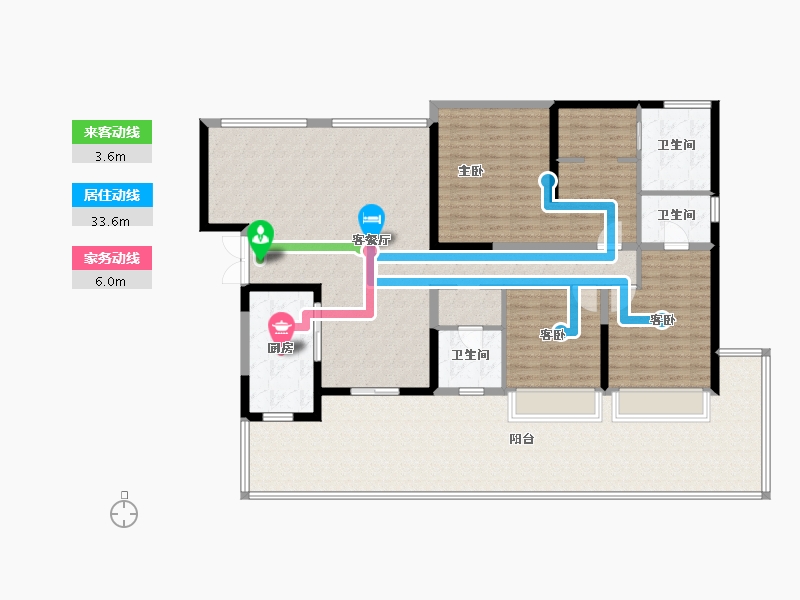 四川省-遂宁市-遂宁金融商业中心-莲韵-174.60-户型库-动静线