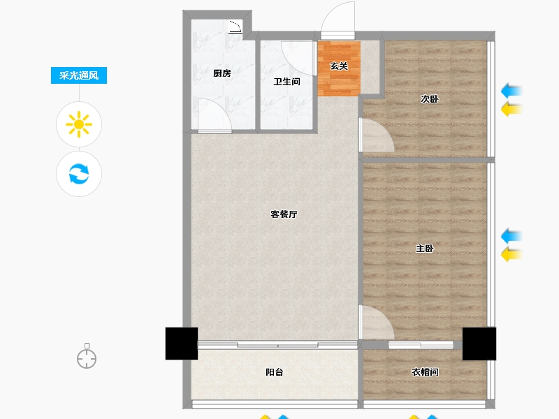 广东省-揭阳市-尚东明珠-91.94-户型库-采光通风