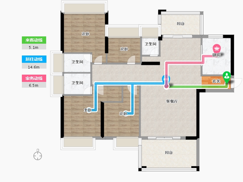 广东省-揭阳市-翔栩水岸城-116.34-户型库-动静线