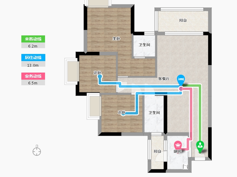 四川省-南充市-中虹国际-83.19-户型库-动静线