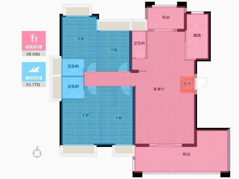 广东省-揭阳市-翔栩水岸城-146.36-户型库-动静分区