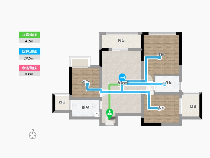 四川省-南充市-中虹国际-71.80-户型库-动静线