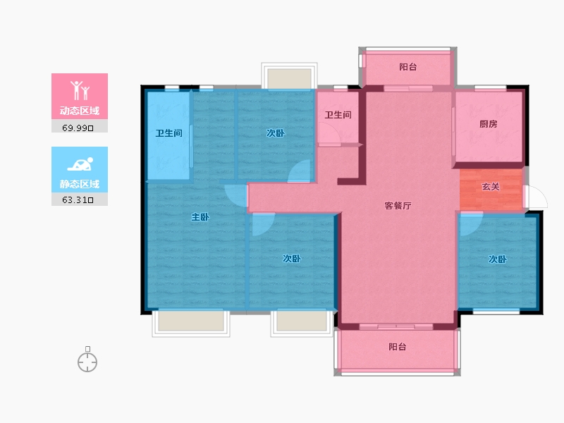 广东省-揭阳市-华润置地榕江悦府-120.80-户型库-动静分区