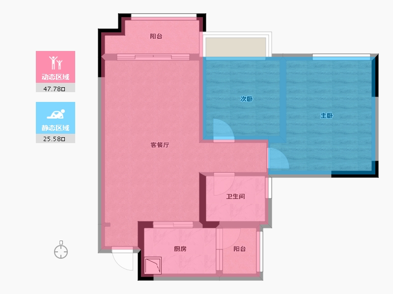 四川省-绵阳市-航民天府锦园-64.41-户型库-动静分区