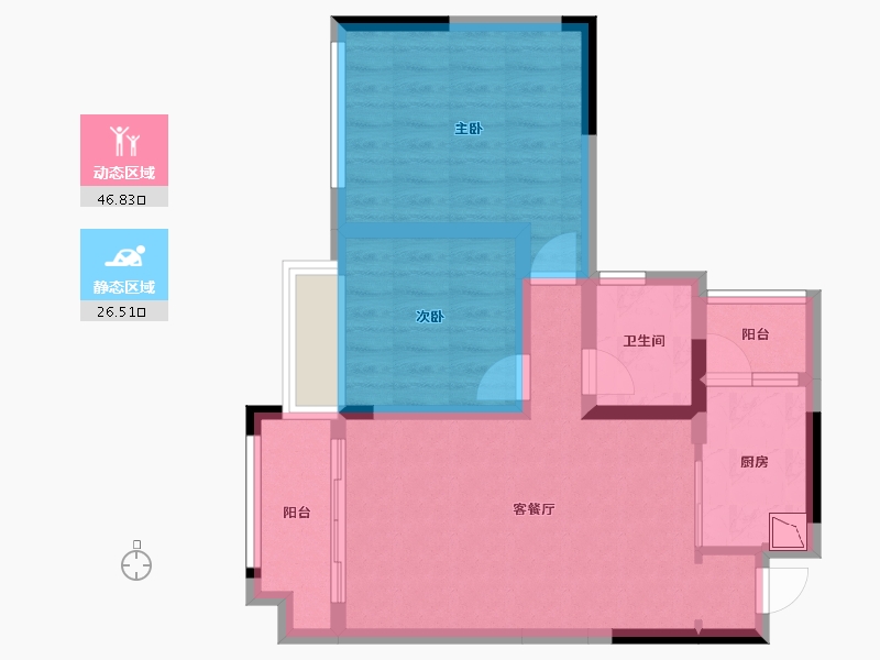 四川省-绵阳市-航民天府锦园-64.37-户型库-动静分区