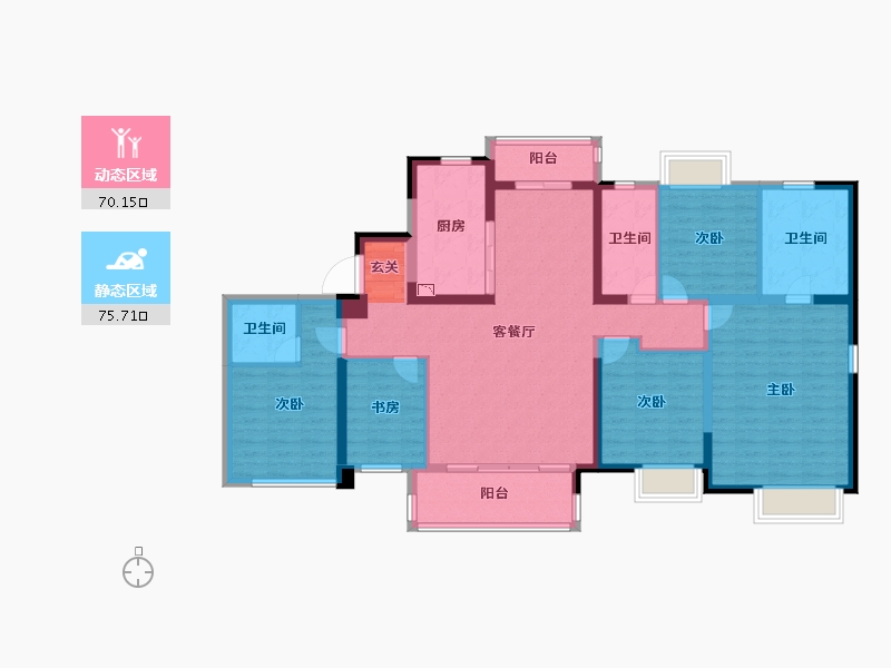 广东省-揭阳市-华润置地榕江悦府-130.10-户型库-动静分区