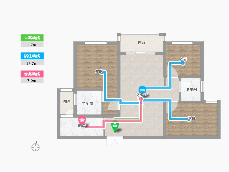 四川省-绵阳市-梓都国宾壹号-79.56-户型库-动静线