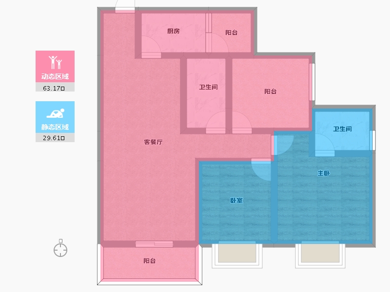 四川省-南充市-辉宇都市泊岸-80.85-户型库-动静分区