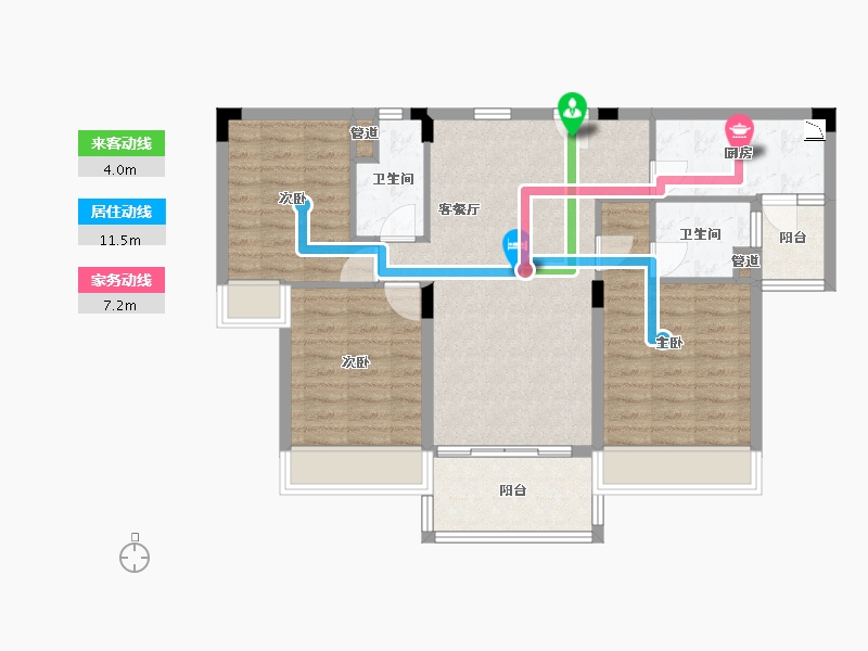 广西壮族自治区-桂林市-平乐碧桂园-86.88-户型库-动静线