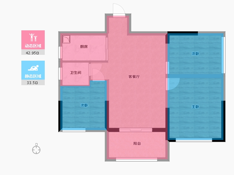 四川省-南充市-中虹国际-67.92-户型库-动静分区