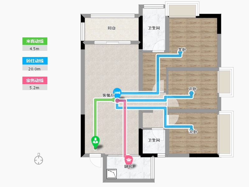 四川省-绵阳市-福阳广场-81.57-户型库-动静线