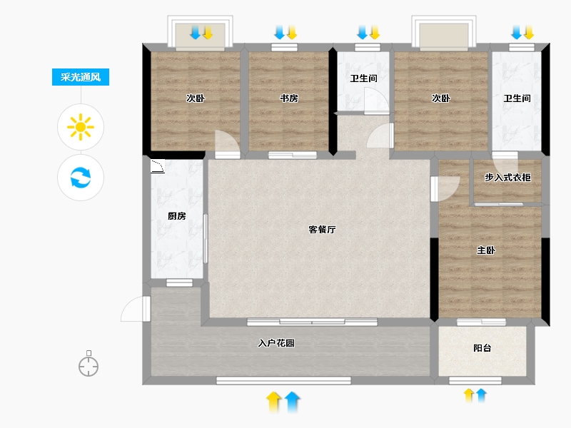 四川省-眉山市-江山里-110.66-户型库-采光通风