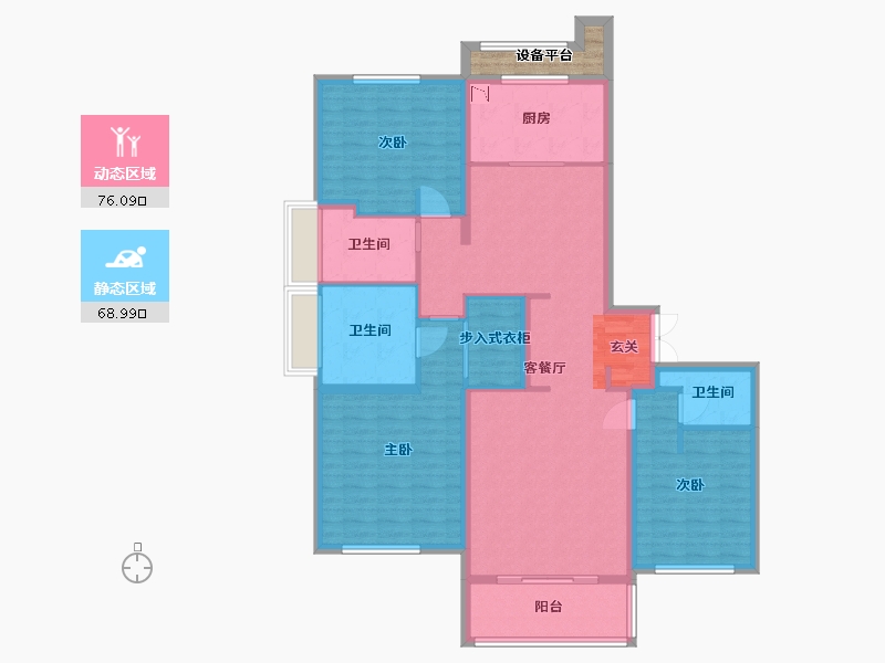 上海-undefined-锦绣里-133.60-户型库-动静分区