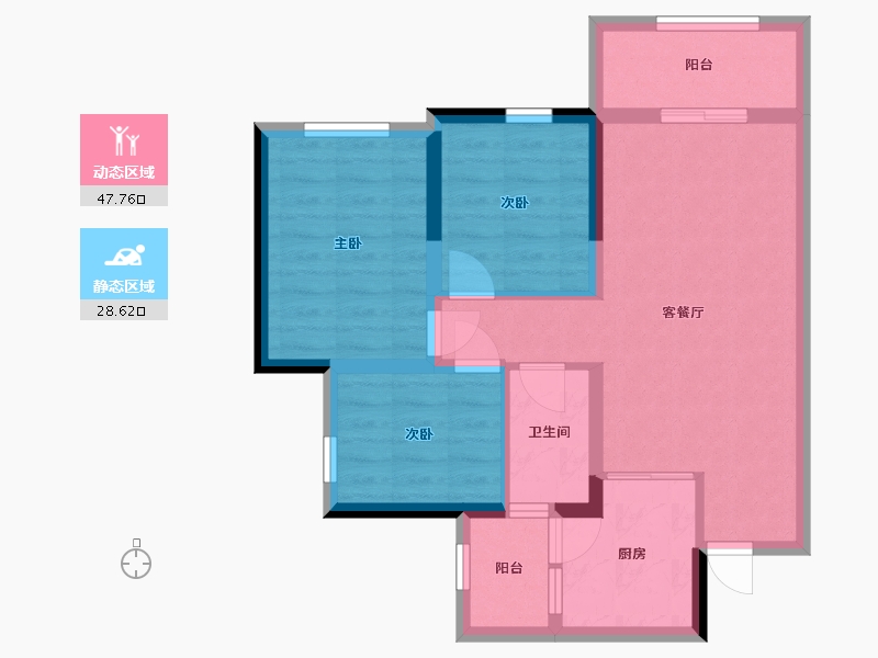 四川省-眉山市-海伦堡·三千樾一期-67.29-户型库-动静分区