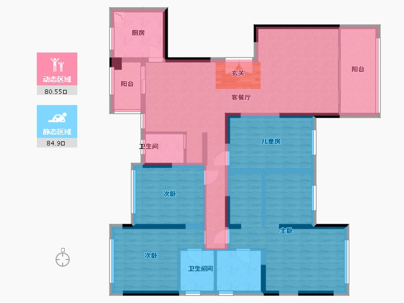 四川省-雅安市-西部网信·十里原湾-147.65-户型库-动静分区