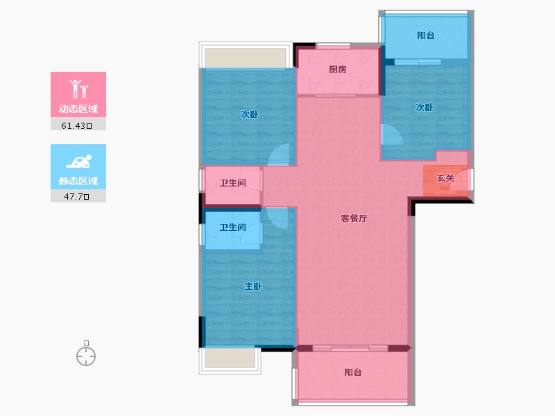 广东省-揭阳市-紫麟华府-99.34-户型库-动静分区