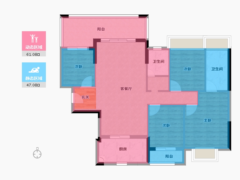 广东省-揭阳市-阳光城丽景湾-97.31-户型库-动静分区