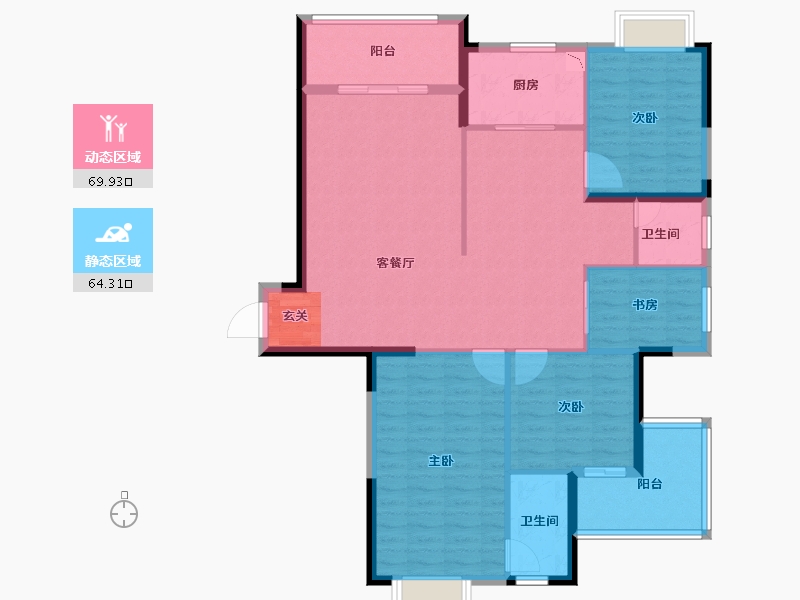 广东省-揭阳市-丽景苑-122.20-户型库-动静分区