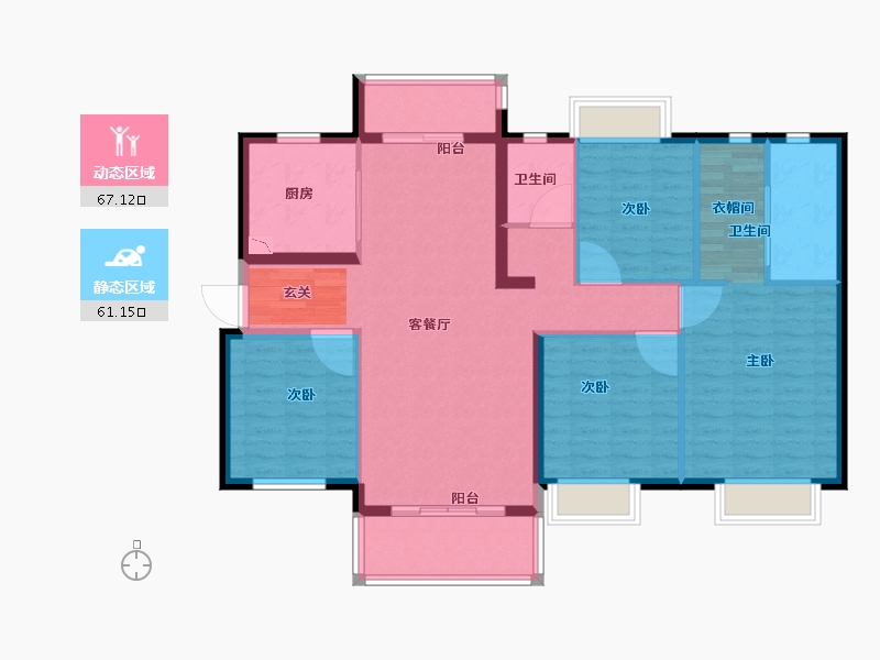 广东省-揭阳市-华润置地榕江悦府-116.00-户型库-动静分区