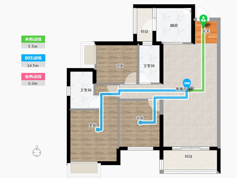 广东省-揭阳市-华润置地榕江悦府-88.00-户型库-动静线