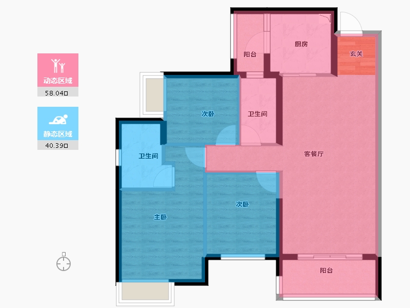 广东省-揭阳市-华润置地榕江悦府-88.00-户型库-动静分区