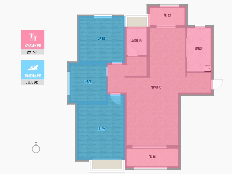 上海-undefined-凯利·海华府-94.40-户型库-动静分区