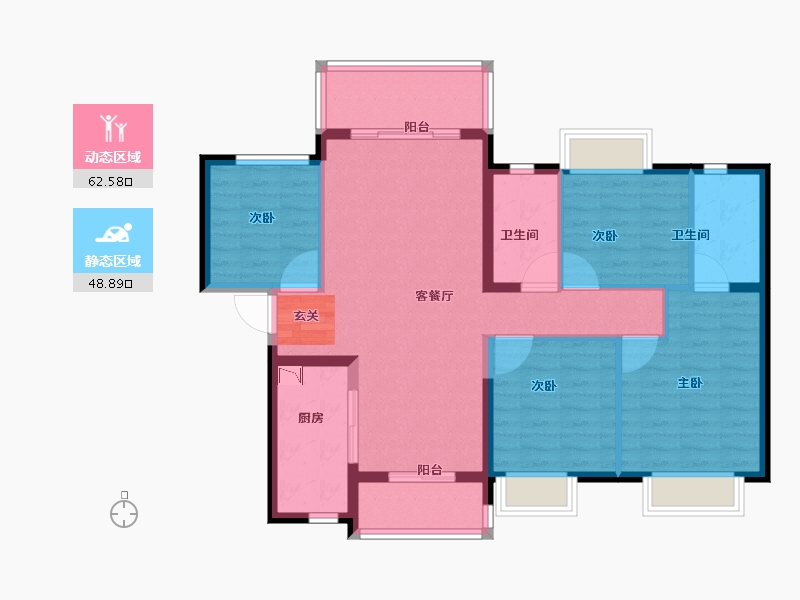 广东省-揭阳市-华润置地榕江悦府-100.01-户型库-动静分区