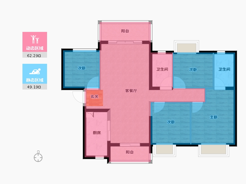 广东省-揭阳市-华润置地榕江悦府-100.01-户型库-动静分区