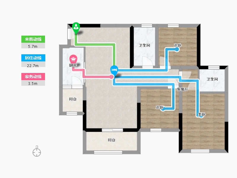 四川省-眉山市-学府壹号-80.49-户型库-动静线